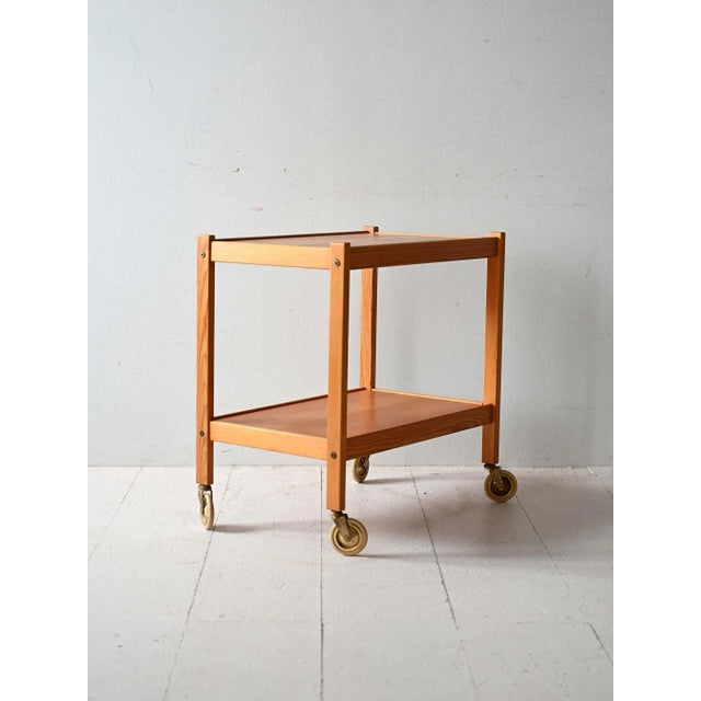 Scandinavian Pine Trolley, 1960s For Sale - Image 10 of 10