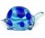 Murano Vintage Murano Salviati Glowing Light and Dark Blue Spots Italian Art Glass Abstract Turtle Figure Sculpture For Sale - Image 4 of 10