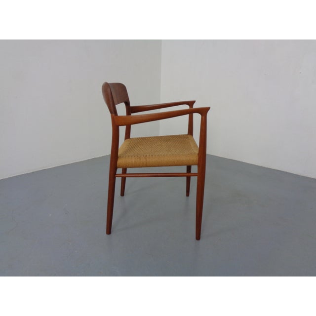 Wood Model 56 Armchair in Teak & Papercord by Niels Otto Møller for J.L. Møllers, Denmark, 1950s For Sale - Image 7 of 18