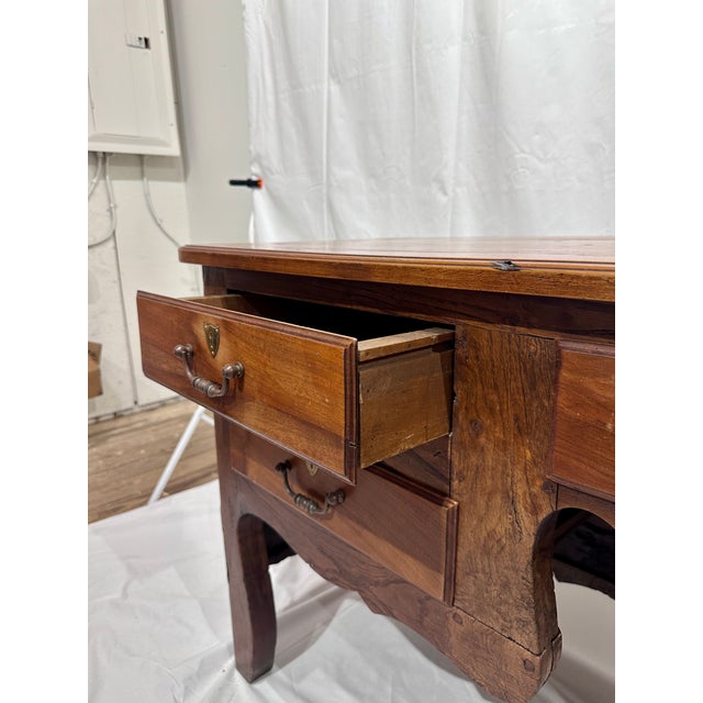 French 18th Century Antique Walnut Desk / Console Table For Sale In Raleigh - Image 6 of 12