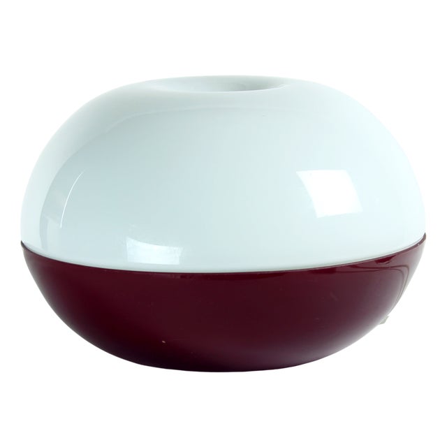 Large Opaline Glass Table Lamp, Former Czechoslovakia, 1960s For Sale