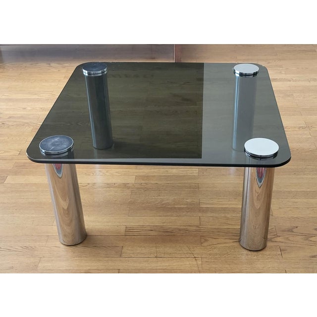 Marcuso Coffee Table in Stainless Steel by Marco Zanuso For Sale - Image 3 of 14
