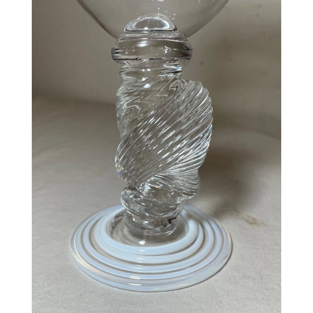 Vintage Hand Blown Art Glass 5th Street Studio Glass Ltd. Wine Glass Goblet Cup For Sale In New York - Image 6 of 13