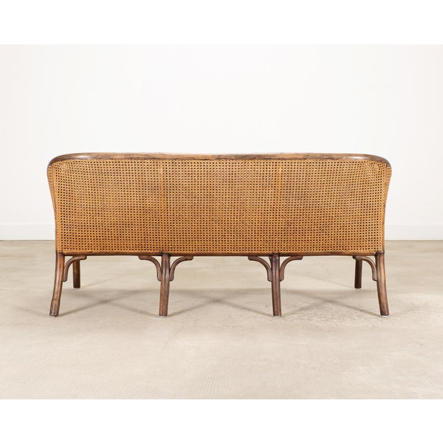 McGuire Organic Modern Rattan Double-Cane Panel Sofa Settee For Sale - Image 15 of 18