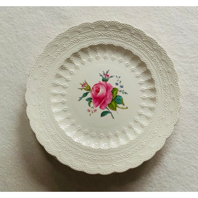 Antique Copeland Spode "Jewel" Bone China Dinner Plates, Billingsley Rose C. 1926 - Set of 4 For Sale - Image 15 of 18
