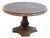 Gordon's Fine Furniture Solid Walnut Spanish Mediterranean 44" Round Game Table W. Faux Granite Top For Sale