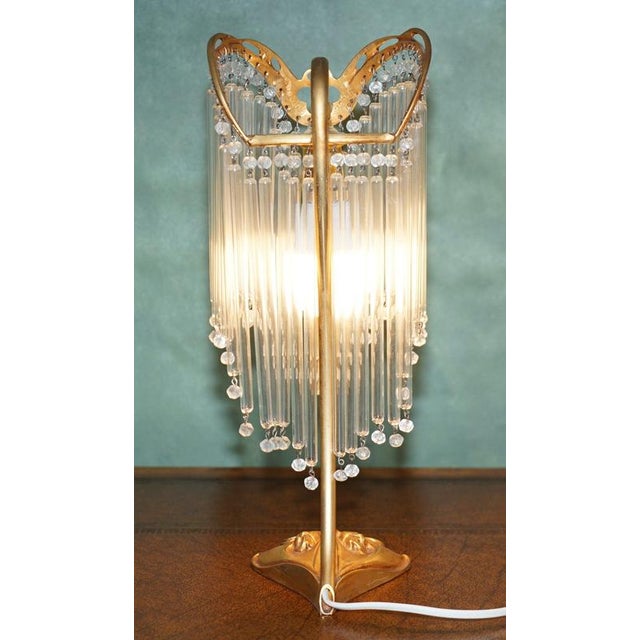 Vintage Art Nouveau Gilt Bronze and Glass Table Lamps by Hector Guimard, 1920, Set of 2 For Sale - Image 11 of 18