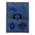 Modern Abstract Baluch Style Blue Wool Area Rug – Geometric Tribal Design 6x8 For Sale