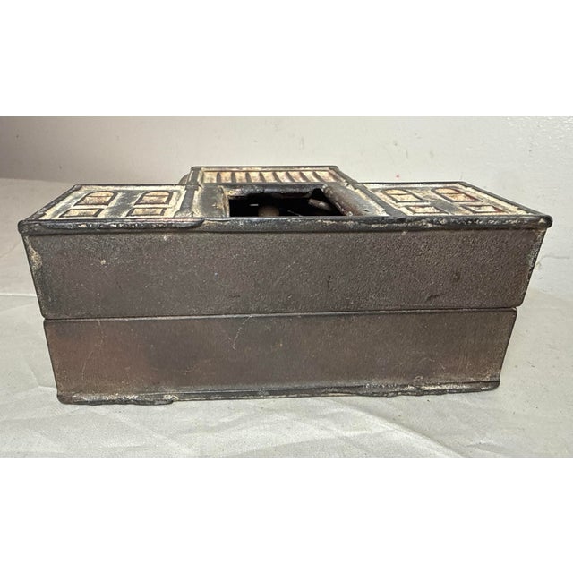 White Rare Antique 1893 19th Century World's Fair Admin. Building Cast Iron Still Bank For Sale - Image 8 of 10