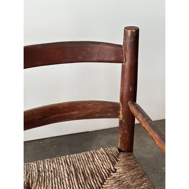 Brown Rustic Pine Hearth Armchairs, France, Mid-20th Century — Set of Four For Sale - Image 8 of 18