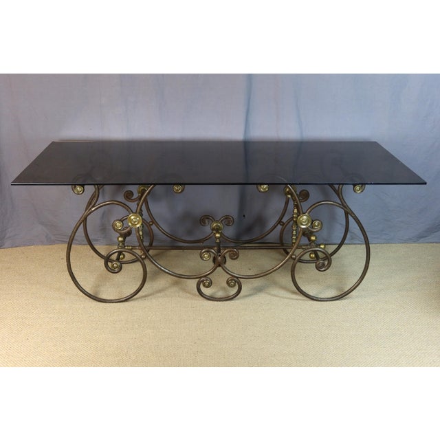 Metal Wrought Iron Serving Table For Sale - Image 7 of 11