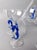 A super rare liqueur set in clear glass with blue dancers from Lauscha, consisting of 5 beautiful and incredibly delicate,...