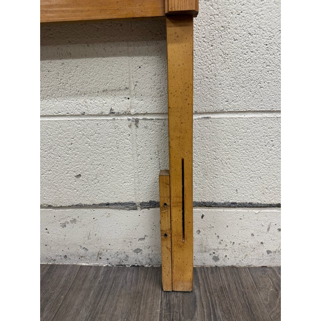 Vintage Full or Queen Size Convertible 1970s Rustic Modern Headboard For Sale - Image 11 of 12
