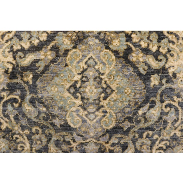 Bohemien Ziegler Gray Blue Hand-Knotted Wool Rug - 5'2'' X 8'3'' For Sale In New York - Image 6 of 8