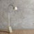 Metal White Squiggle Floor Lamp with Stone Base, Italy 1970s For Sale - Image 7 of 11