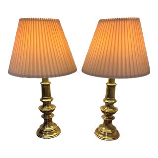 Vintage Stiffel Brass Table Lamps - Pair For Sale