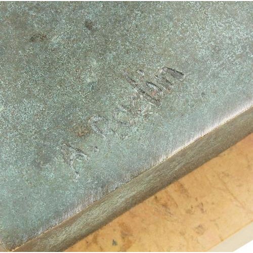 Metal Modern Green Patinated Nude Sculpture, 20th Century, Bronze For Sale - Image 7 of 8