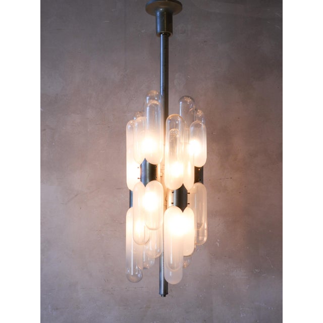 Vintage Torpedo-Shaped Lamp with Pill-Shaped Murano Glass Shades, 1970s For Sale - Image 8 of 11