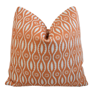 Tangerine Orange Abstract Feather/Down Pillow