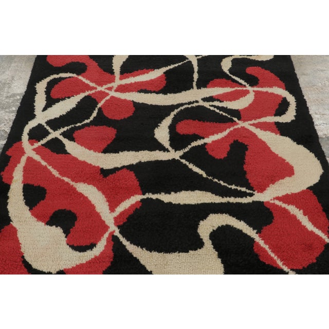 1950s Vintage Mid-Century Modern Wool Rug by Rug & Kilim, France, 1950–1959 For Sale - Image 5 of 8