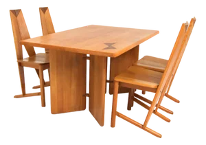 Vintage Dining Set by Soren Nissen & Ebbe Gehl, 1980s, Set of 5