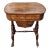 19th Century Victorian Marquetry Burl Walnut Sewing Table For Sale