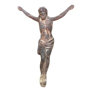 Mid 19th Century French Century Cast Iron Crucifix Corpus For Sale