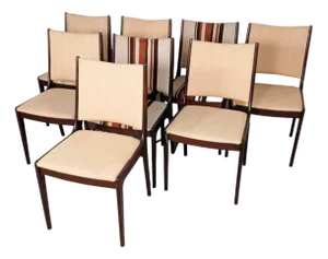 Mahogany Dining Chairs by Johannes Andersen for Uldum Møbelfabrik, Restored with Customizable Reupholstery, 1960s, Set of 8