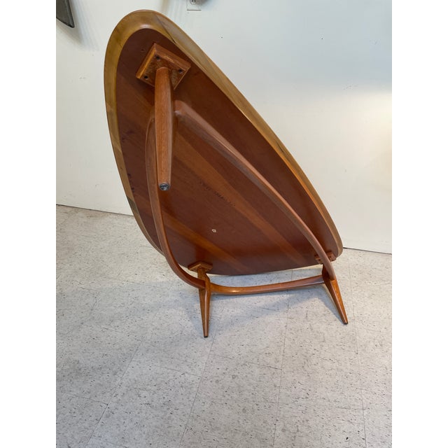 1950s Brown Saltman Guitar- Pick Mahogany Coffee Table, 1950s For Sale - Image 5 of 6