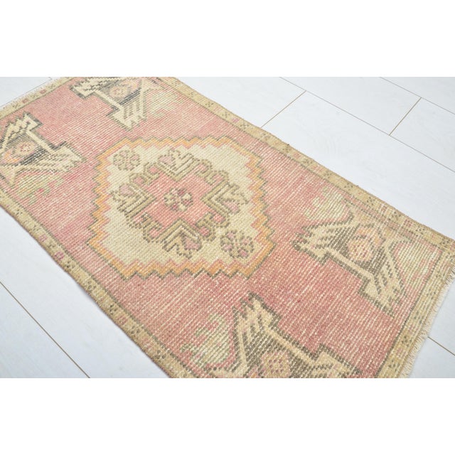 Mid 20th Century Natural Small Door Mat Rug For Sale - Image 4 of 5