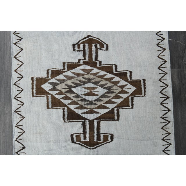 Textile 1970s Vintage Turkish Oushak Handmade Wool Cotton Blue Runner Rug For Sale - Image 7 of 11