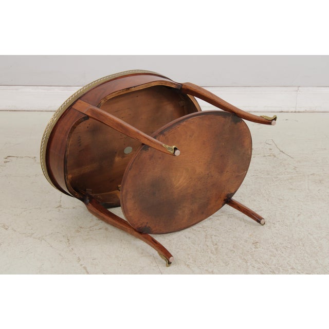 Baker Oval Mahogany 2 Tier Occasional Table For Sale - Image 13 of 14