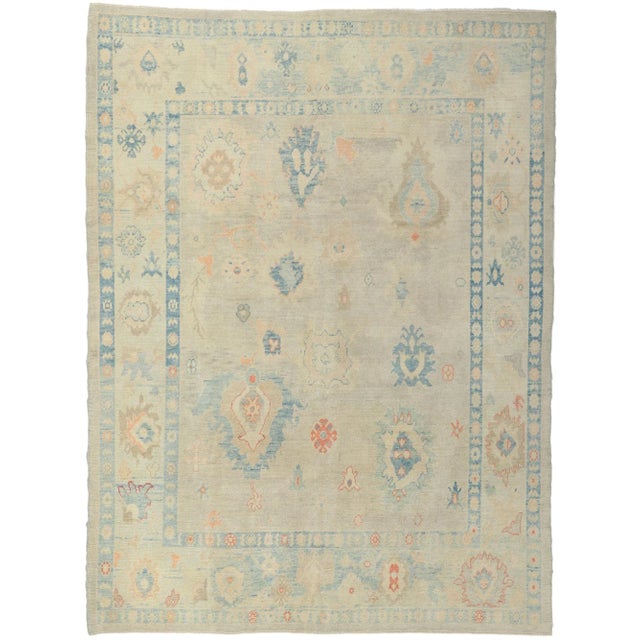 Modern Style Turkish Oushak Rug, 08'04 X 11'01 For Sale - Image 9 of 9