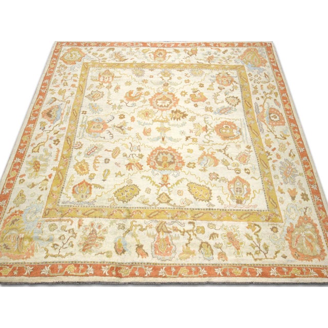 1920s Turkish Oushak Rug For Sale In Los Angeles - Image 6 of 6