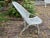 Salterini Vintage Salterini Mid-Century Modern "Radar" White Metal Patio Chair, Attributed For Sale - Image 4 of 9