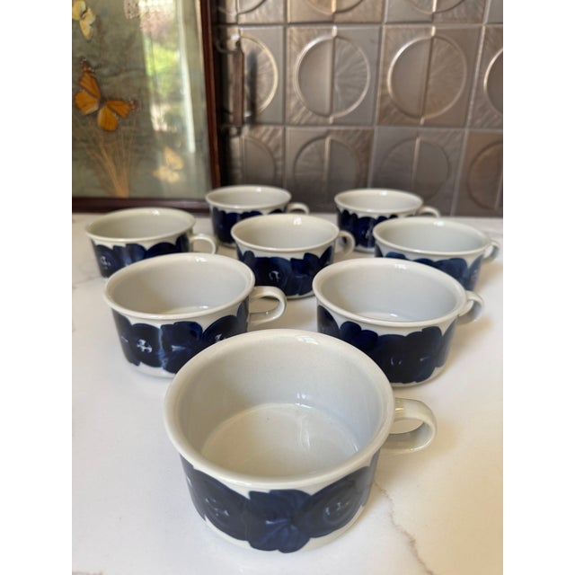 Vintage Finland Arabia Coffee Cups- Set of 8 For Sale - Image 9 of 9