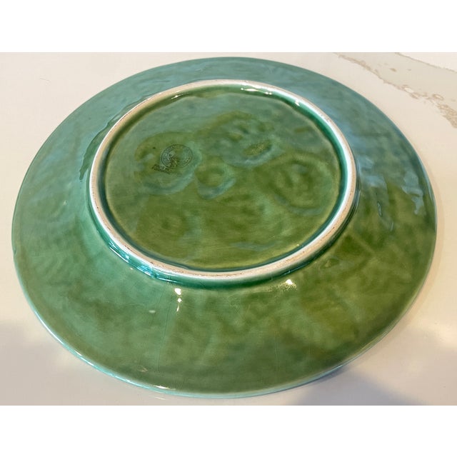 Mid 20th Century Vintage Bordallo Pinheiro Strawberry Dinner Plates- a Pair For Sale - Image 5 of 7