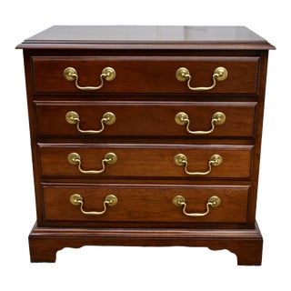 Vintage Hickory Chair Mahogany Three Drawer Bachelors Chest/Nightstand For Sale