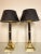 1970s Art Deco Brass and Chrome Bamboo Effect Table Lamps, 1977, Set of 2 For Sale - Image 5 of 13