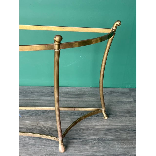 1960s 1960s Mid Century Italian Brass Console Base For Sale - Image 5 of 8