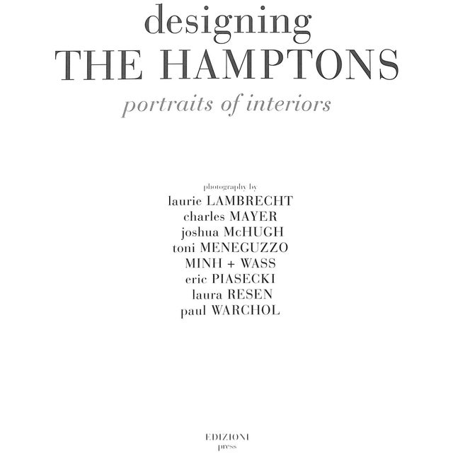 LIND, Diana [edited by] Edizioni Press [319] pp. 2006 13 1/4" x 11" Designing the Hamptons: Portraits of Interiors puts...