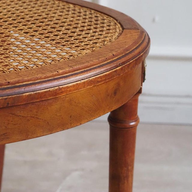 Antique French Louis XVI Style Dining Room Chair in Wicker For Sale - Image 10 of 13