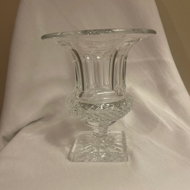 Signed French St Louis Crystal Urn or vase. Ornately decorated vase captures the splendor of the European Palaces for...