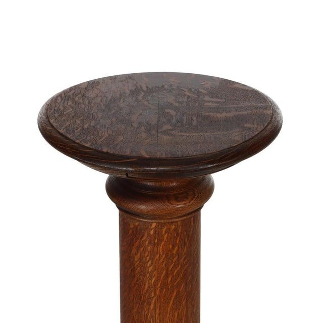 R. J. Horner & Co. Antique Rj Horner Classical Oak Sculpture Stand C1900 For Sale - Image 4 of 10