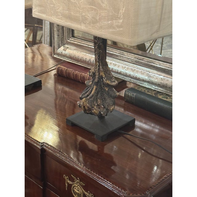 Metal Late 20th Century Italian Architectural Element Lamps - a Pair For Sale - Image 7 of 7