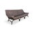 Beautiful bamboo designer sofa from the 1960s. This three-seater, made in Italy, features a dark brown aniline leather...