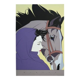 1983 American Original Serigraph Poster - Woman With Horse (Nc13) - Patrick Nagel, Published by Mirage Editions For Sale