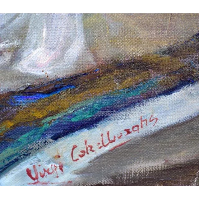 1950s Mid 20th Century Roses Still Life Oil Painting by Virgi Cokelberghs, Framed For Sale - Image 5 of 6