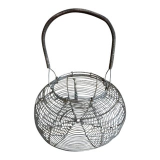 Early 1900s French Wire Egg Basket For Sale