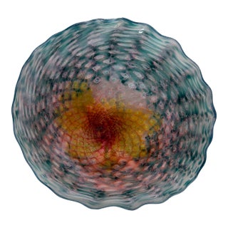 Lucy Chamberlain 22" Signed Art Glass Wall Sculpture For Sale